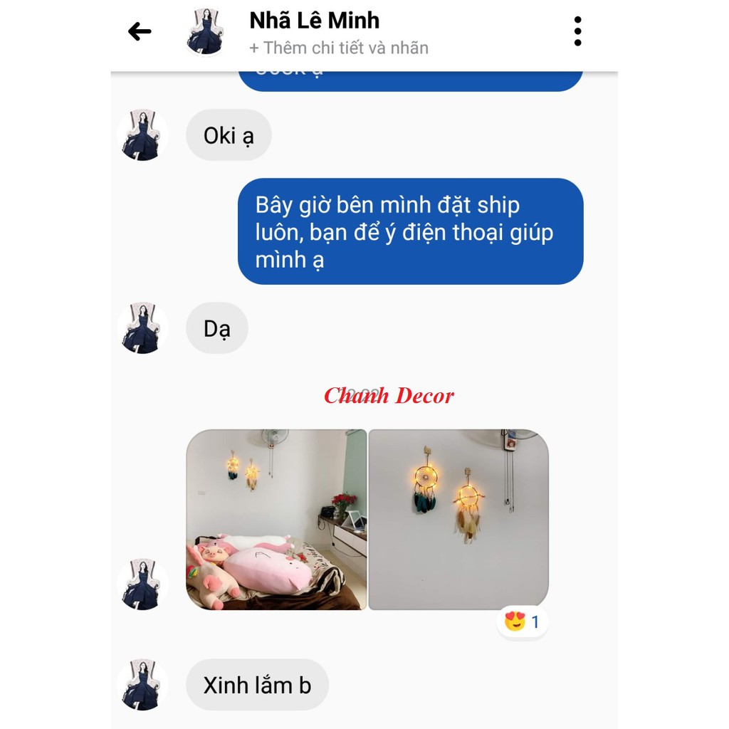 Đèn dreamcatcher trang trí phòng xinh