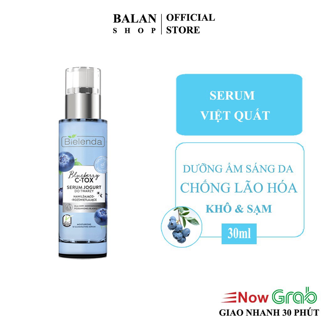 Bielenda Serum Dưỡng Ẩm, Sáng Da Blueberry C-TOX 30ml