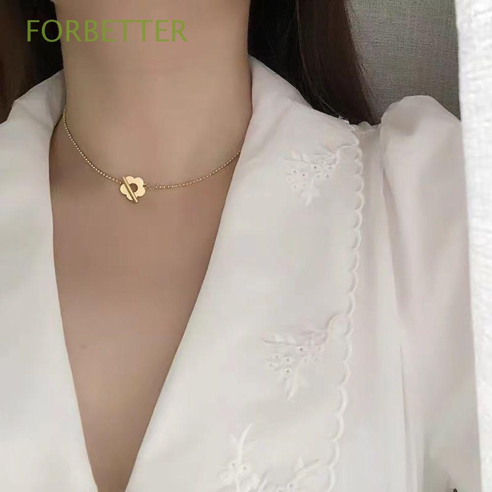 Vòng cổ choker nữ bằng hợp kim mặt bông hoa rỗng thời trang bohemian phong cách Hàn Quốc