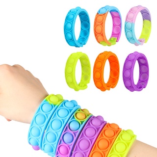 Đồ chơi lý tưởng Pop It Baru Dây đeo cổ tay Trang sức Tiktok Gelang Tangan Rainbow Fidget Toy Push Pop Squishy Đồ chơi trẻ em Popping Bubble Căng thẳng Phụ kiện cứu trợ Quà tặng