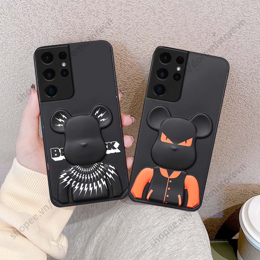 Ốp lưng Samsung S21 Ultra hình kaws, kith, bear brick nổi 3D phong cách độc đáo
