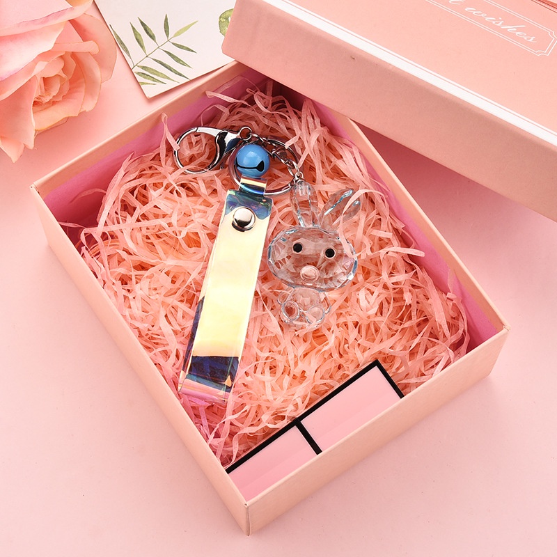 Móc Khóa Thỏ Bunny Pha Lê Trong Suốt Dễ Thương