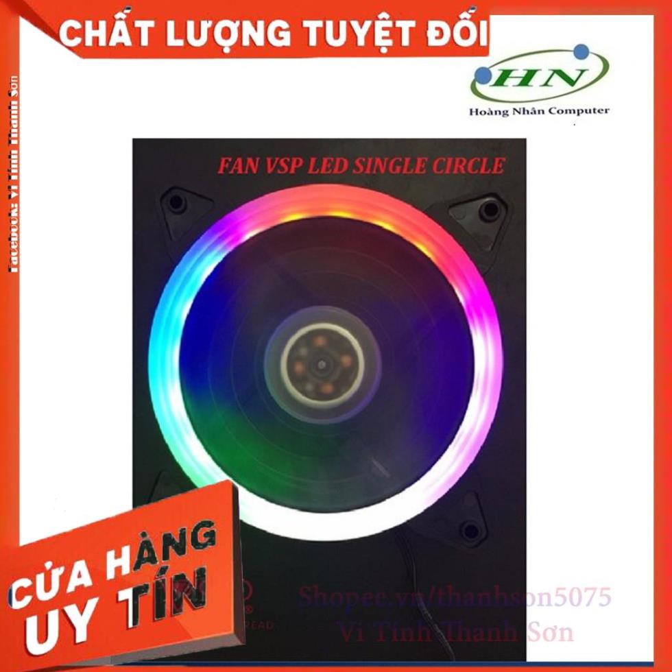 [Mã TH10KD20  hoàn đến10K xu] FAN CASE VSP 12CM LED SINGLE CIRCLE - Vi Tính Thanh Sơn