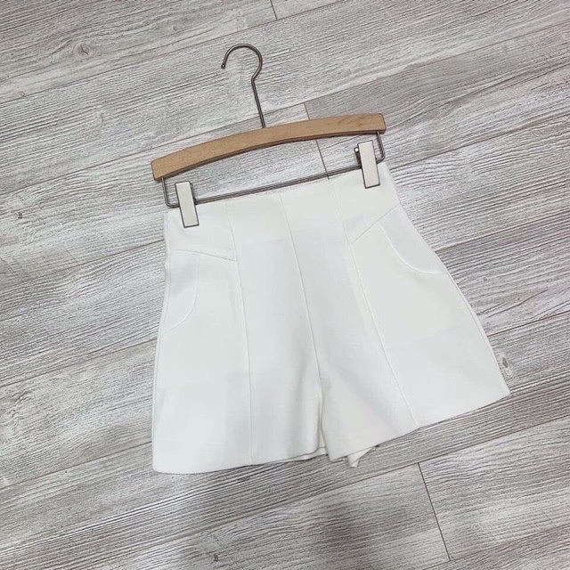 XẢ KHO - QUẦN SHORT VẢI NỮ CẠP CAO 2 MÀU ĐEN TRẮNG