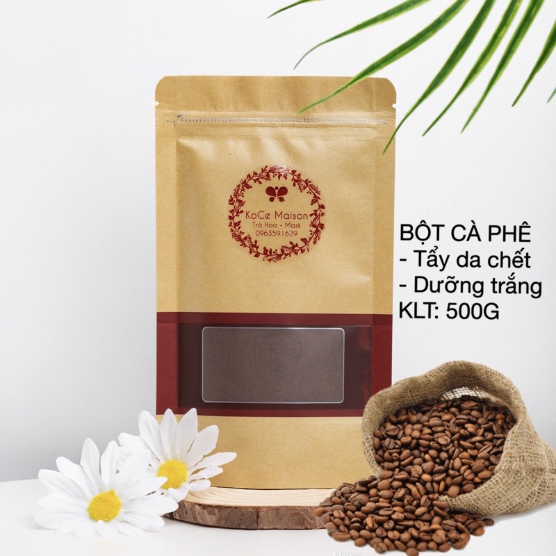 Bột cà phê nguyên chất 500G (tẩy da chết, dưỡng trắng, nguyên chất rang xay)