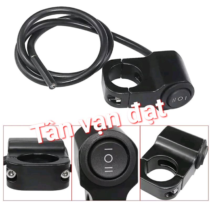 Công tắc Mở Tắt Mở màu Đen bằng Nhôm có dây to dài