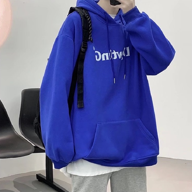 Áo hoodie Dáng Rộng In Chữ Phong Cách Hàn Quốc Thời Trang Mùa Đông Cho Nam [M-5XL]
