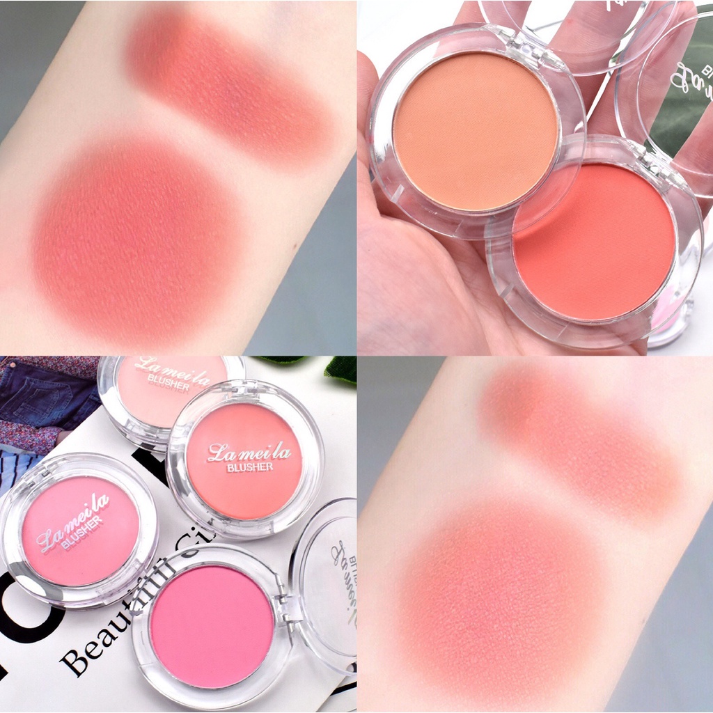 Phấn Má Hồng Phong Cách Hàn Quốc Lameila Blusher Novo Minfei Tông Lì Và Nhũ Color Geometry