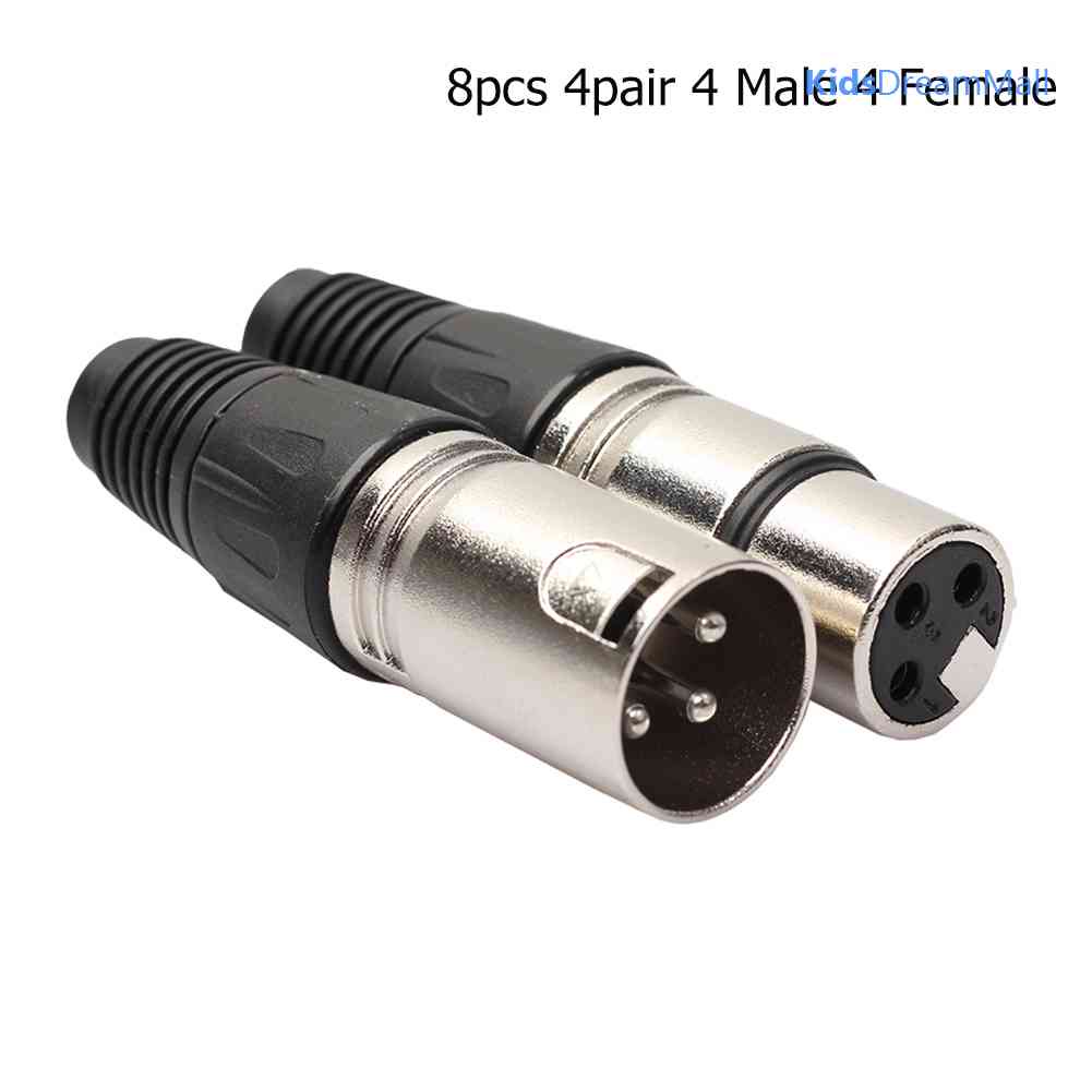 Set 8 Dây Cáp Nối Âm Thanh 4 Male 4 Female XLR 3Pin