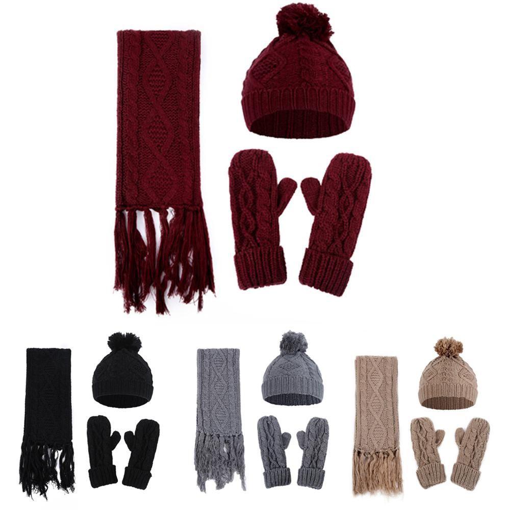 Set Găng Tay Và Mũ beanie Chống Gió Chống Trượt Thời Trang