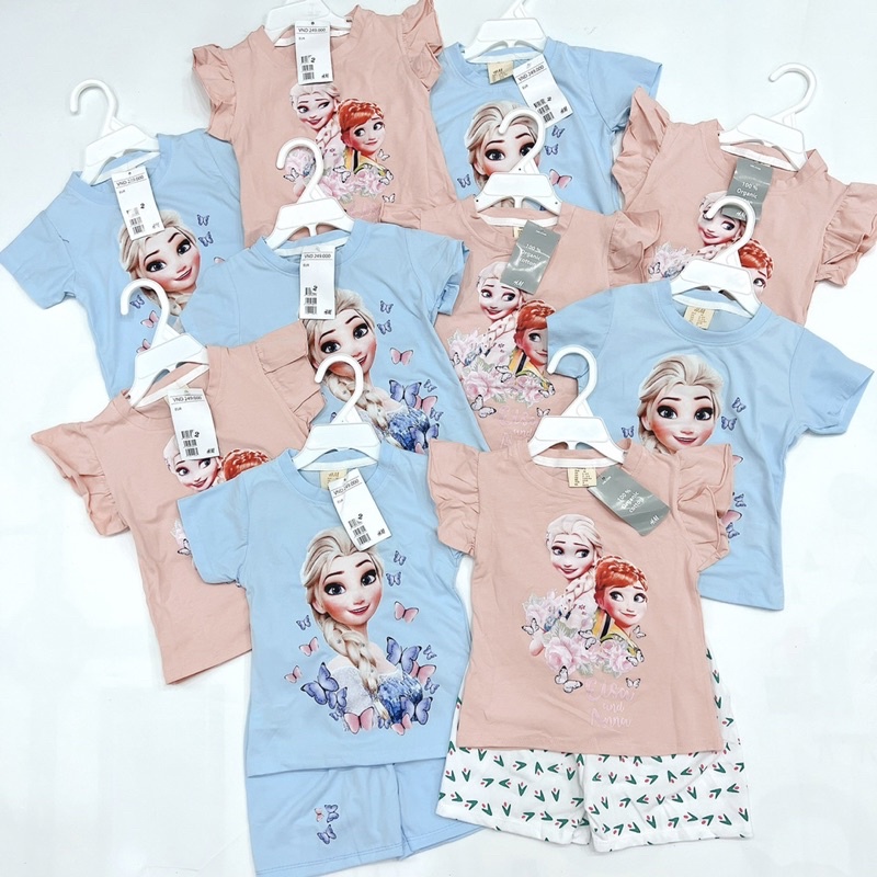 SBG343 - SET 2 BỘ ĐÙI BÉ GÁI XANH HỒNG ELSA BELLA