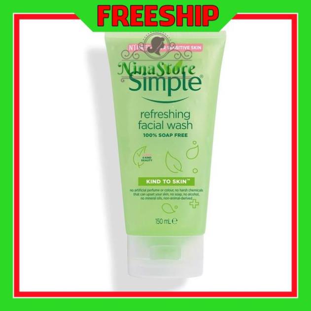 Sữa Rửa Mặt Dạng Gel Simple Kind To Skin Refreshing Facial Wash- NinaStore | BigBuy360 - bigbuy360.vn