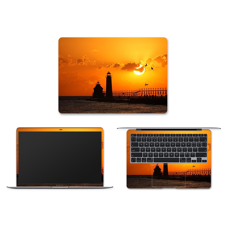 Starry sky, mountain and river landscape laptop skin stickers, computer appearance decoration decals, suitable for 11-17inch Acer, ASUS, Dell hp, Huawei macbook and other laptop decorations
