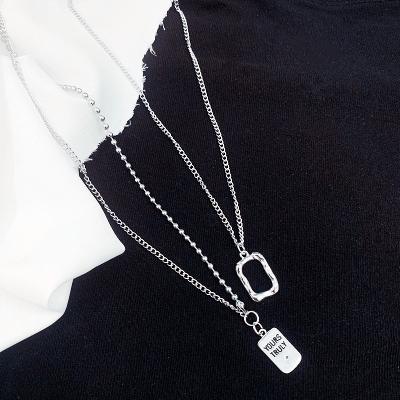 Vòng cổ Hai Lớp Dáng Dài Phong Cách Hàn Quốc Mới Dành Cho Nữ