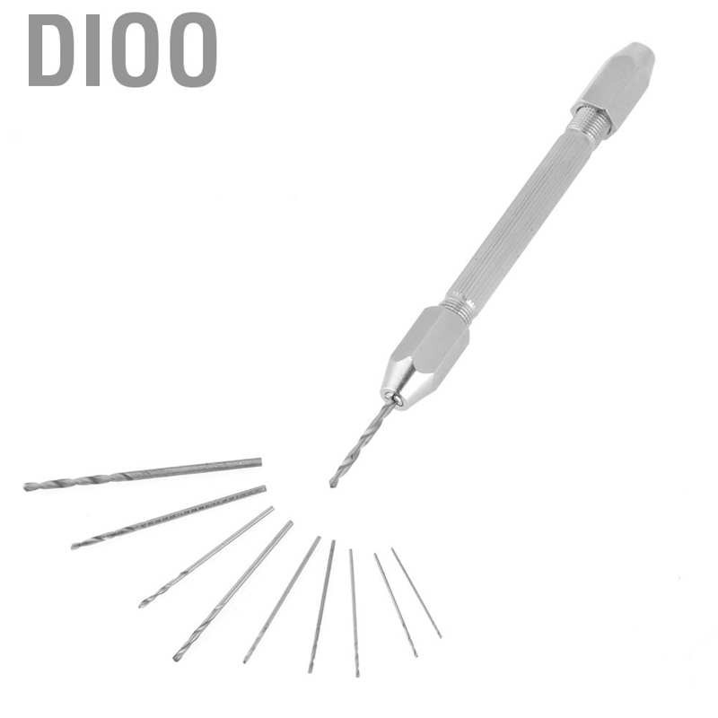 Dioo Micro 0.5-2mm Twist Drill Bit Set  10pcs 1pcs Double Ended Vice Jewelry for DIY Watchmaking PCB