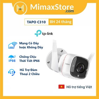 Mua  Hỏa Tốc - HCM  Camera Wi-Fi An Ninh Ngoài Trời Tp-link Tapo C310 | Hàng Chính Hãng | Bảo Hành 24 TH | Mimax Store