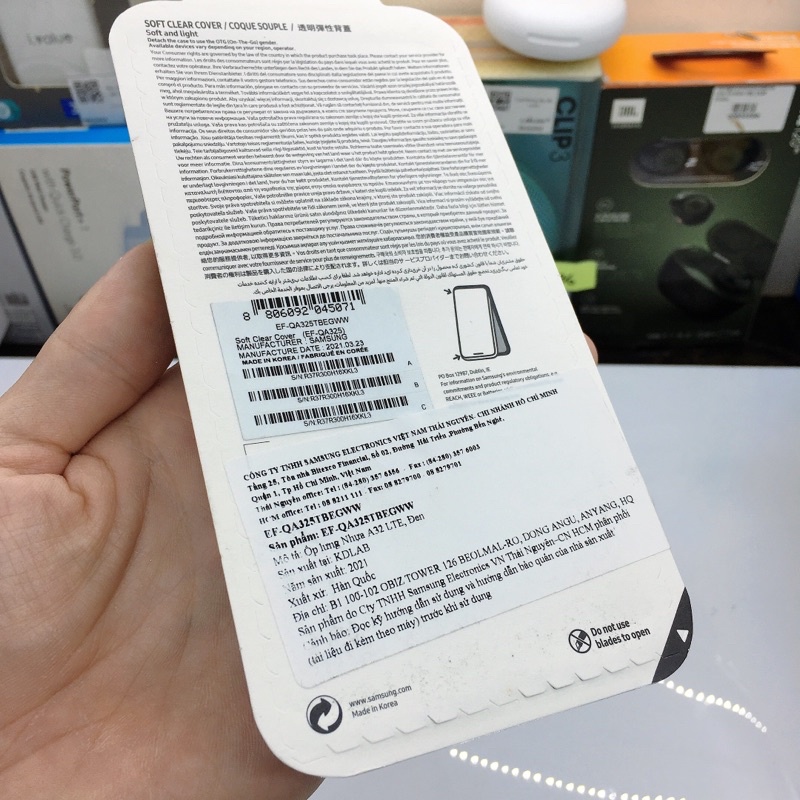 Chính hãng nguyên seal - Ốp lưng Silicone Soft Clear Cover Samsung Galaxy A32 EF-QA325