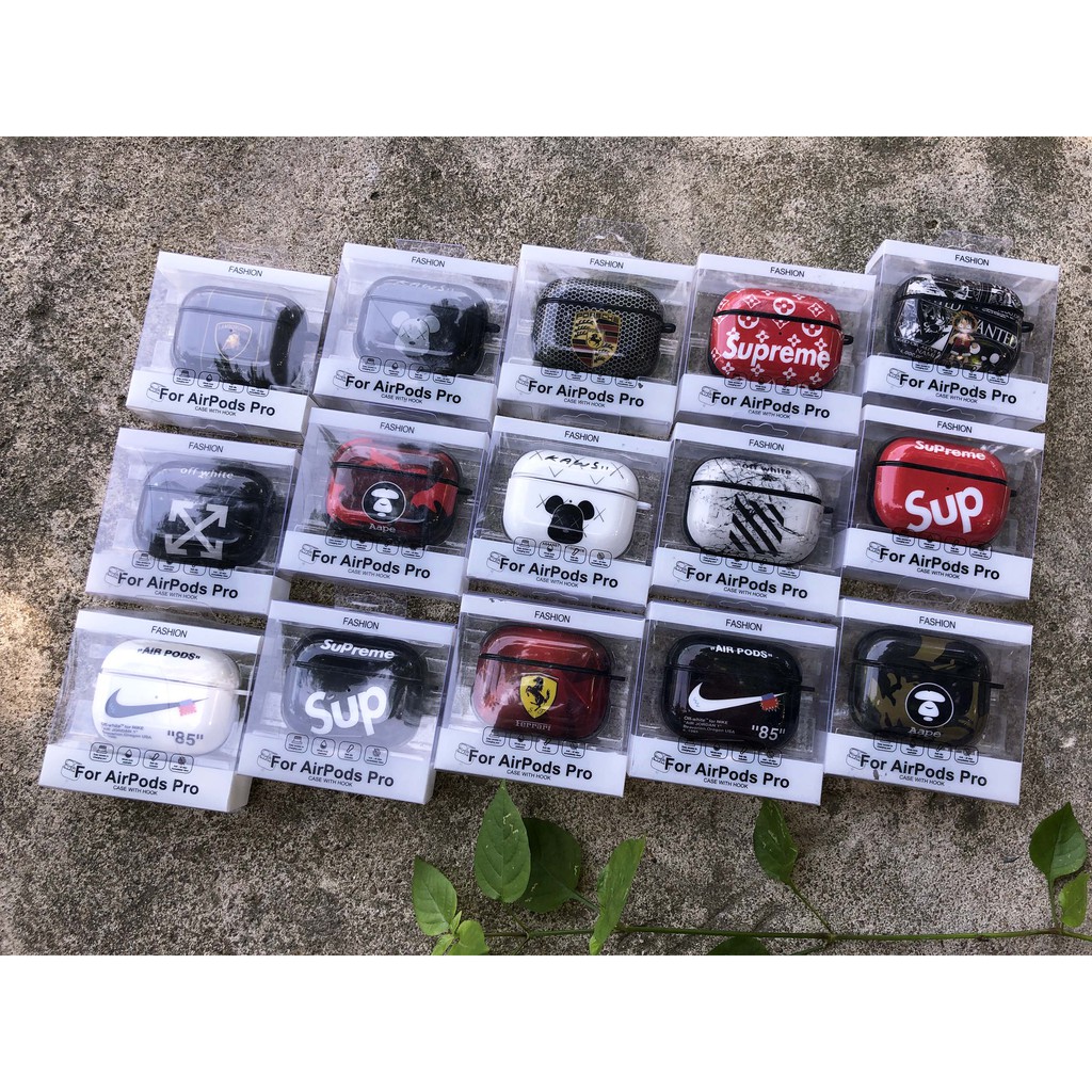 Vỏ bao airpod - Case airpod pro IMD Sup - Kaws- Ferrari - One piece ( tặng kèm móc)