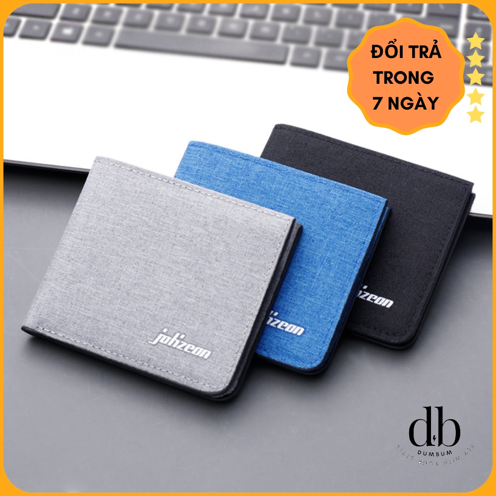 Ví bóp vải canvas JOHZEON kiểu dáng hàn quốc nhiều ngăn tiện lợi DUMBUM DV100