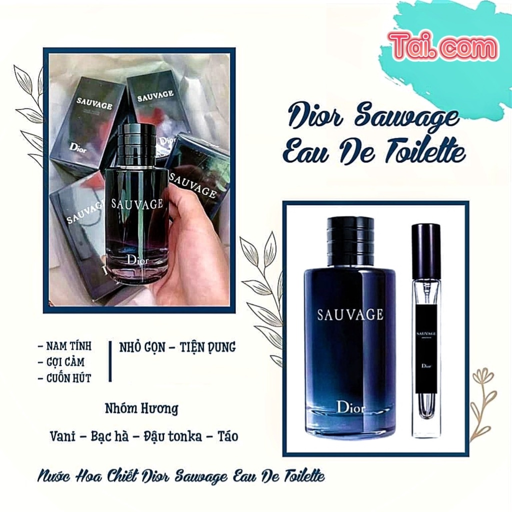 Nước hoa nam cao cấp Sauvager EDP lưu hương cực lâu, nước hoa cao cấp hàng AUTH