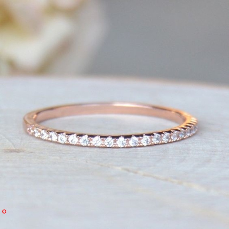 Nhẫn bạc nữ một hàng đá bạc ta - Nhẫn nữ bạc đẹp