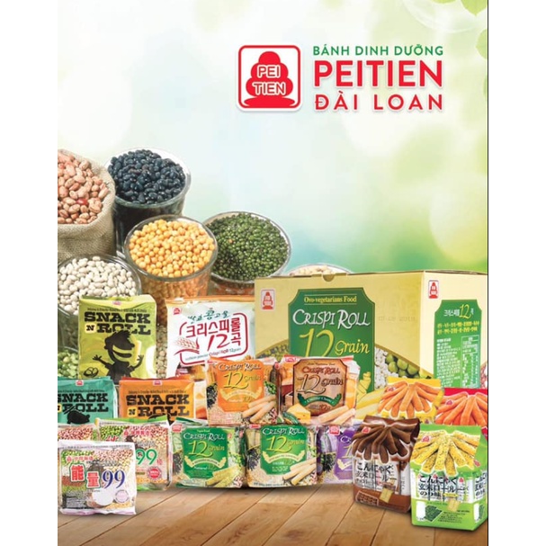 Bánh Dinh Dưỡng Pei Tien 12 Loại Ngũ Cốc Đài Loan 160g-180g Ăn Cực Ngon Tốt Cho Sức Khỏe