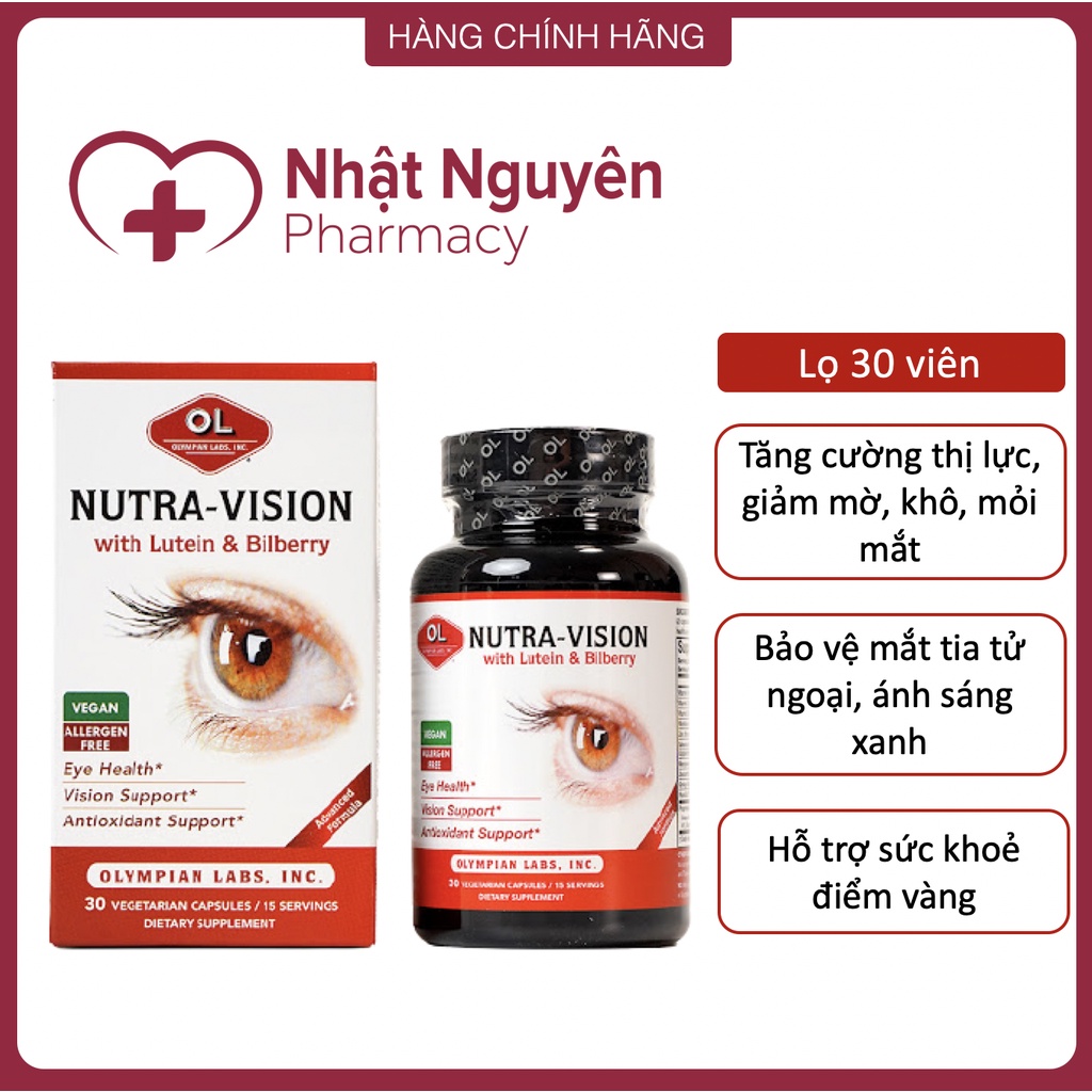 NUTRA VISION OLYMPIAN LABS - Hỗ trợ tăng cường thị lực, bảo vệ mắt.