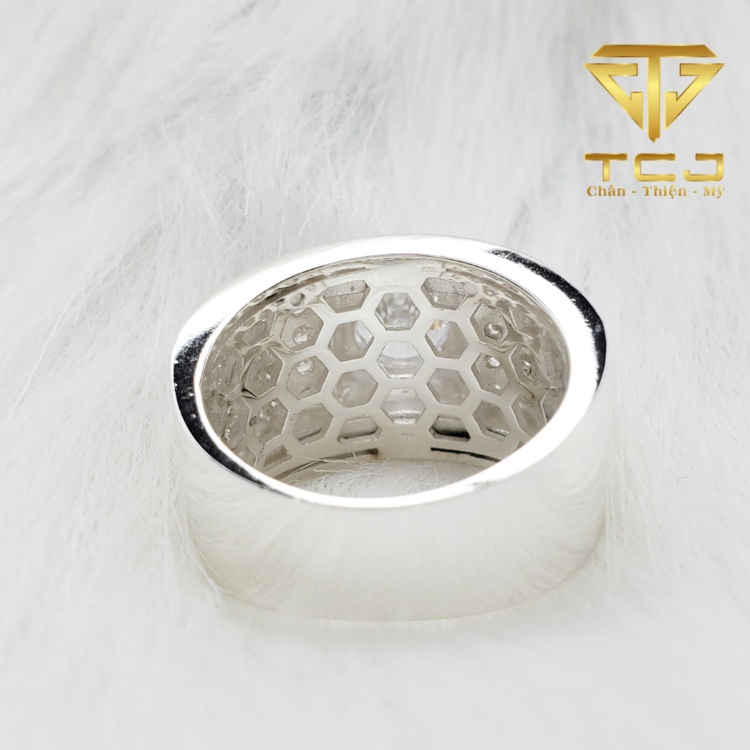 Nhẫn nam bạc ý 925 thiết kế 3D sang trọng RM0104NAM Trang sức Toàn Cầu TCJ