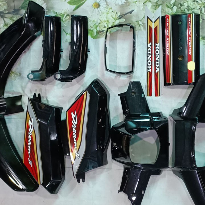 Bộ dàn áo xe Dream II Honda Màu Đen bóng siêu dẹp - B2949