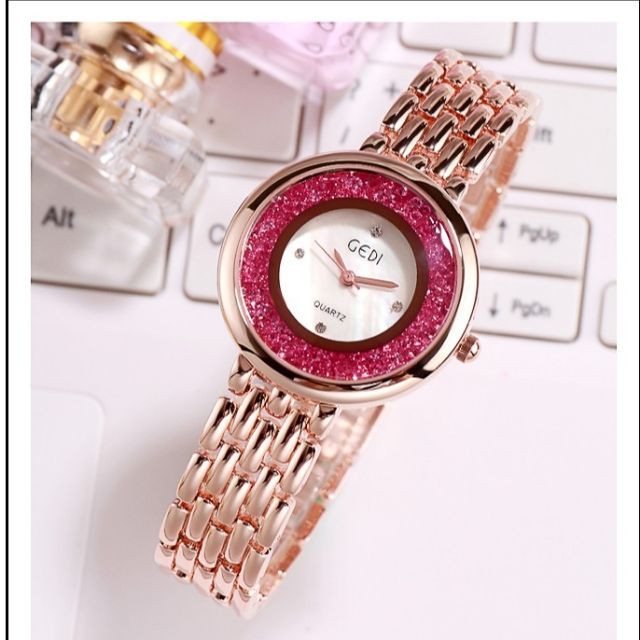 Đồng hồ nữ GEDI 72029 dây thép viền đá sang trong Bán lẻ giá sỉ