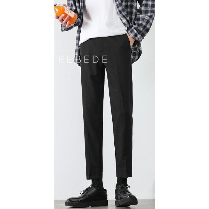 Quần tây nam Hàn Quốc (Com bo 2 quần) dáng ôm suôn, vải Tuyết Mưa co giãn | BigBuy360 - bigbuy360.vn