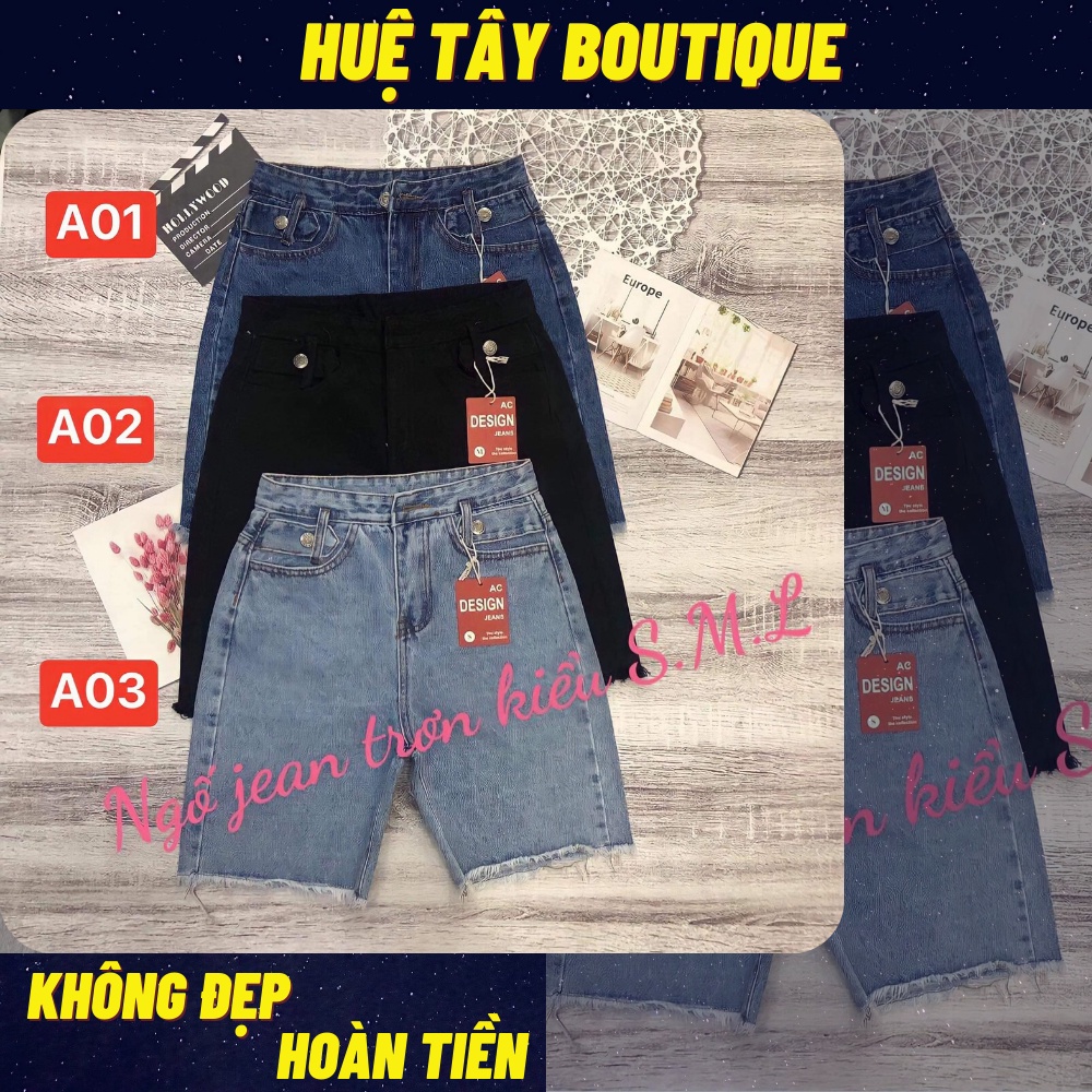 Quần short jeans, short jeans nữ 3 chất jeans cứng from size S M L SKUQ-09