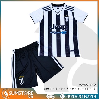 Bộ thể thao bóng đá clb yuventus nhí 2021 2022