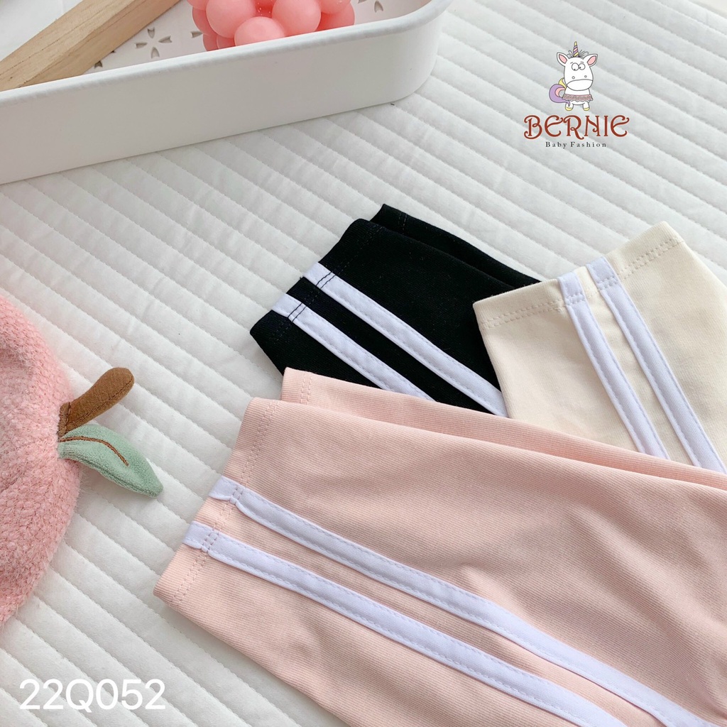 Quần legging bé gái phong cách thể thao, quần ngố bé gái xinh xắn, cotton mềm