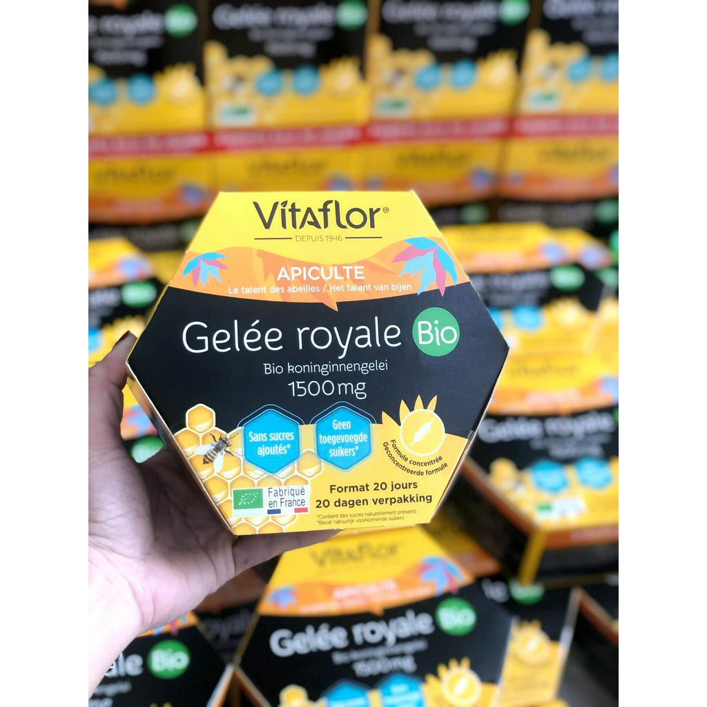 Xả Hàng Sữa Ong Chúa Vita Gelee Royale Bio 1500mg Hộp 20 và 30 Ống Pháp