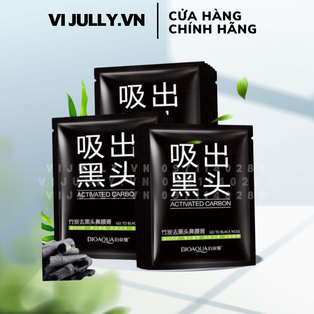 [ SIÊU HOT ] Gel lột mụn đầu đen và bã nhờn siêu sạch Bioaqua Activated Carbon Chính Hãng Dạng Gói