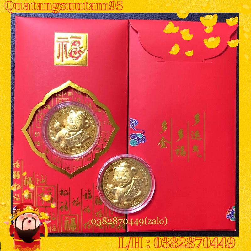 Bao Lì Xì Con Hổ, Con Cọp Mạ Vàng 24K