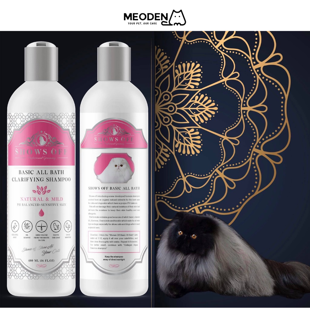 Sữa tắm đẹp lông cho mèo Show Off