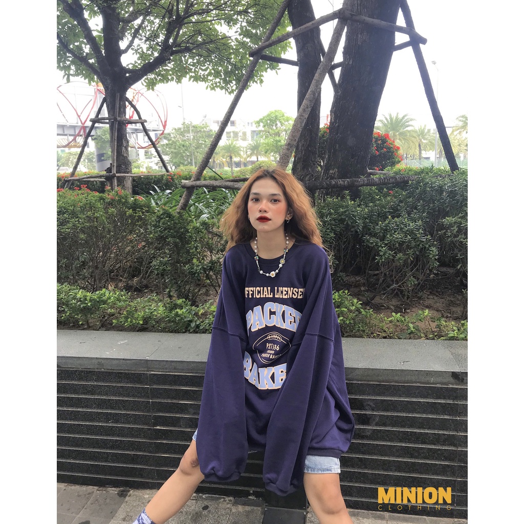 Áo sweater nỉ nam nữ MINION CLOTHING oversize Unisex form rộng Ulzzang Streetwear Hàn Quốc chất da cá cao cấp A2816