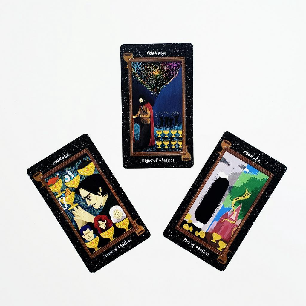 Bộ Bài Founder Tarot Cao Cấp 78 lá - Kèm sách hướng dẫn và đá thanh tẩy cho mỗi đơn