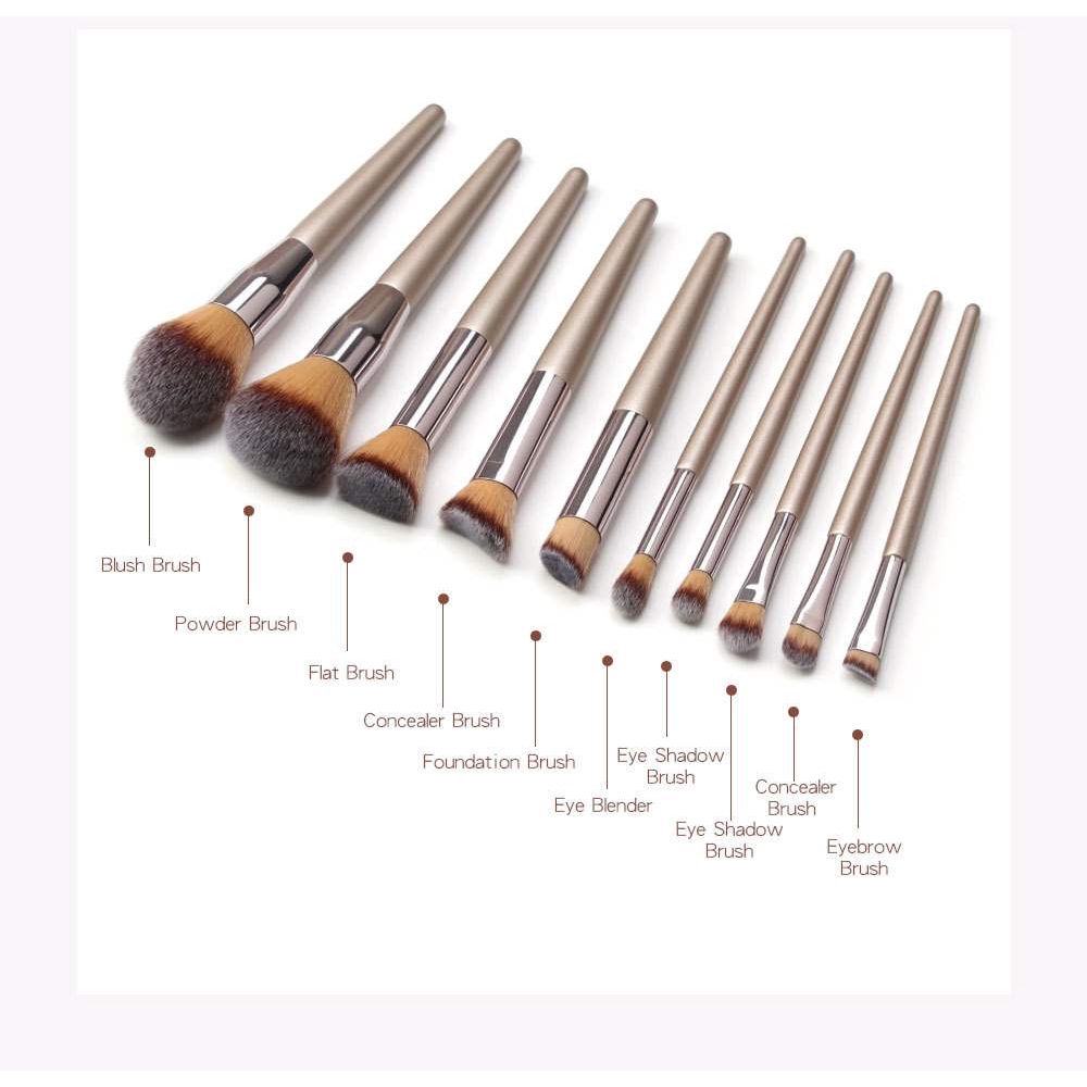 Cọ Trang Điểm Tay Cầm Bằng Gỗ Chất Lượng Cao