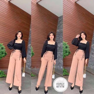 Bigsize Quần suông lưng cao Q03
