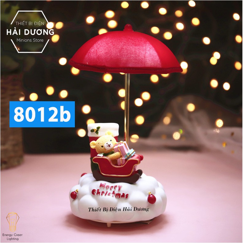 Món quà giáng sinh ý nghĩa - Mô hình dễ thương có đèn phát nhạc trang trí bàn học văn phòng decor vintage