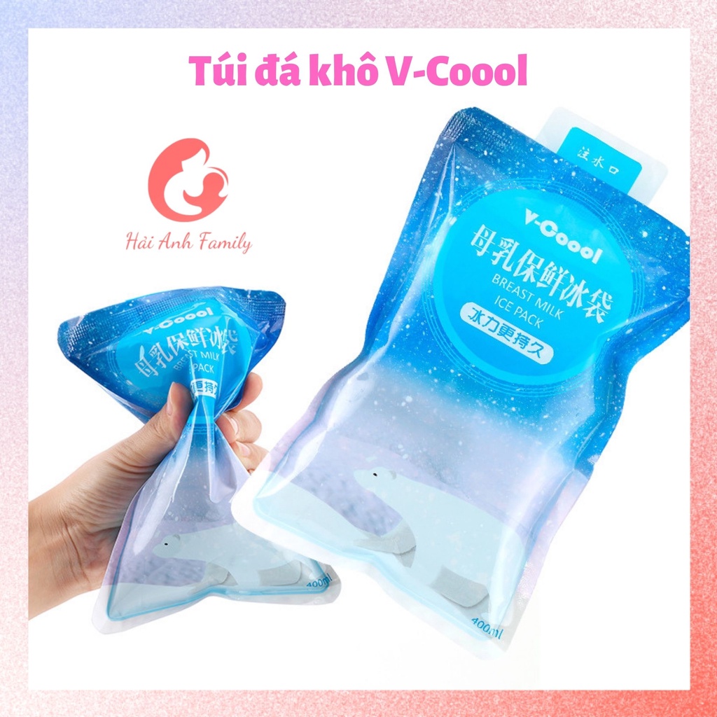 Túi Đá Khô Giữ Lạnh Sữa V-coool 400ml