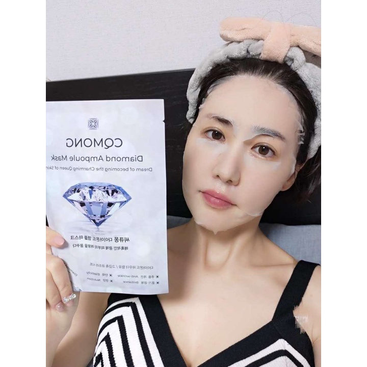 Hộp 10 miếng mặt nạ dưỡng chất kim cương cao cấp CQMONG Hàn Quốc