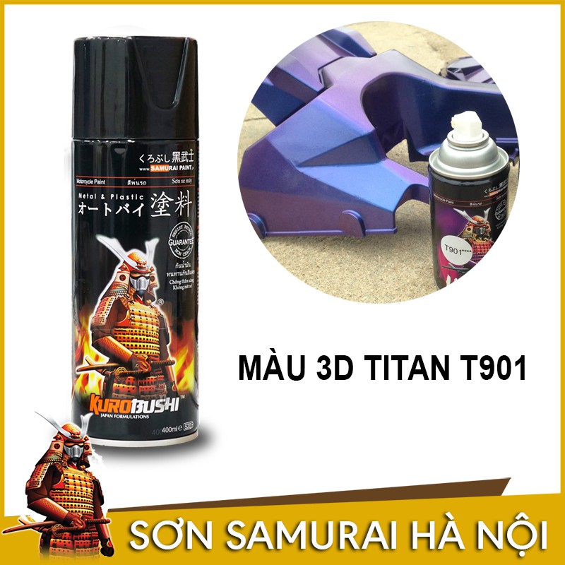 Chai Sơn Samurai 3D Màu Titan Huyền Thoại T901