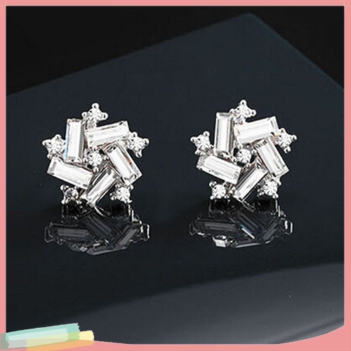 Đôi Khuyên Tai HìNh CáNh Gió ĐíNh Kim Cương Giả NhiềU MàU SắC