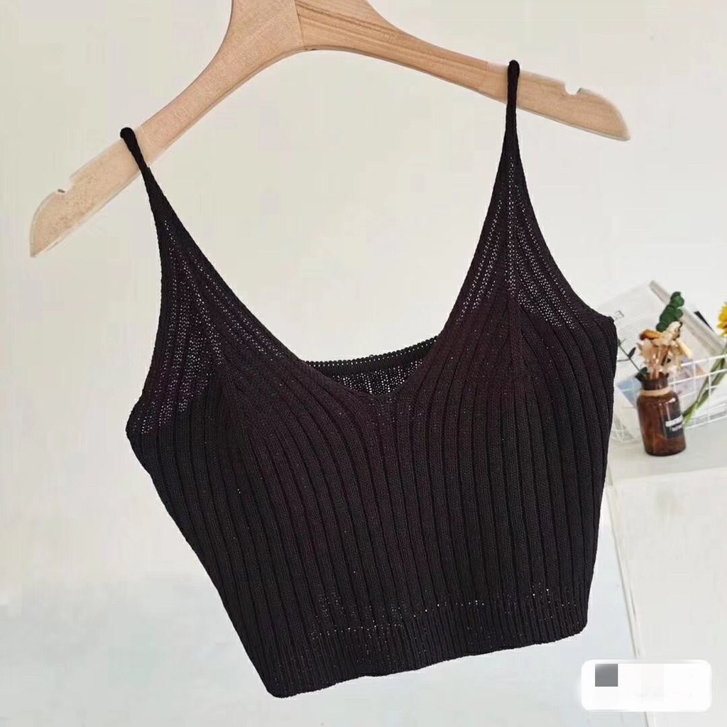 Áo Yếm Hai Dây Cổ Chữ V Xinh Xắn Theo Phong Cách Hàn Quốc 2020chic | BigBuy360 - bigbuy360.vn