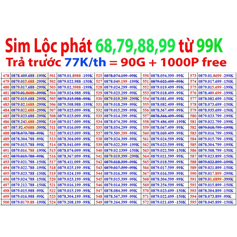 MAY77 [Miễn phí tháng đầu], Sim V120 Viettel, 90G/th gọi miễn phí