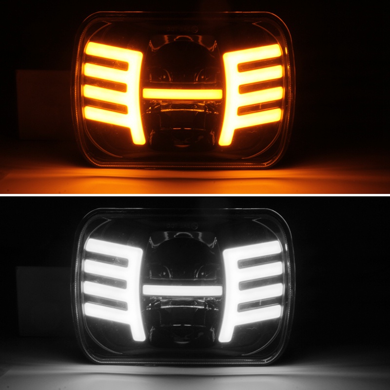 Đèn Pha Led 5X7 Inch 7X6 Có Chùm Cao Thấp Cho Jeep YJ Cherokee XJ